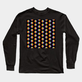 Winking Face with Tongue Emoji Gay Pattern | Pop Art Long Sleeve T-Shirt